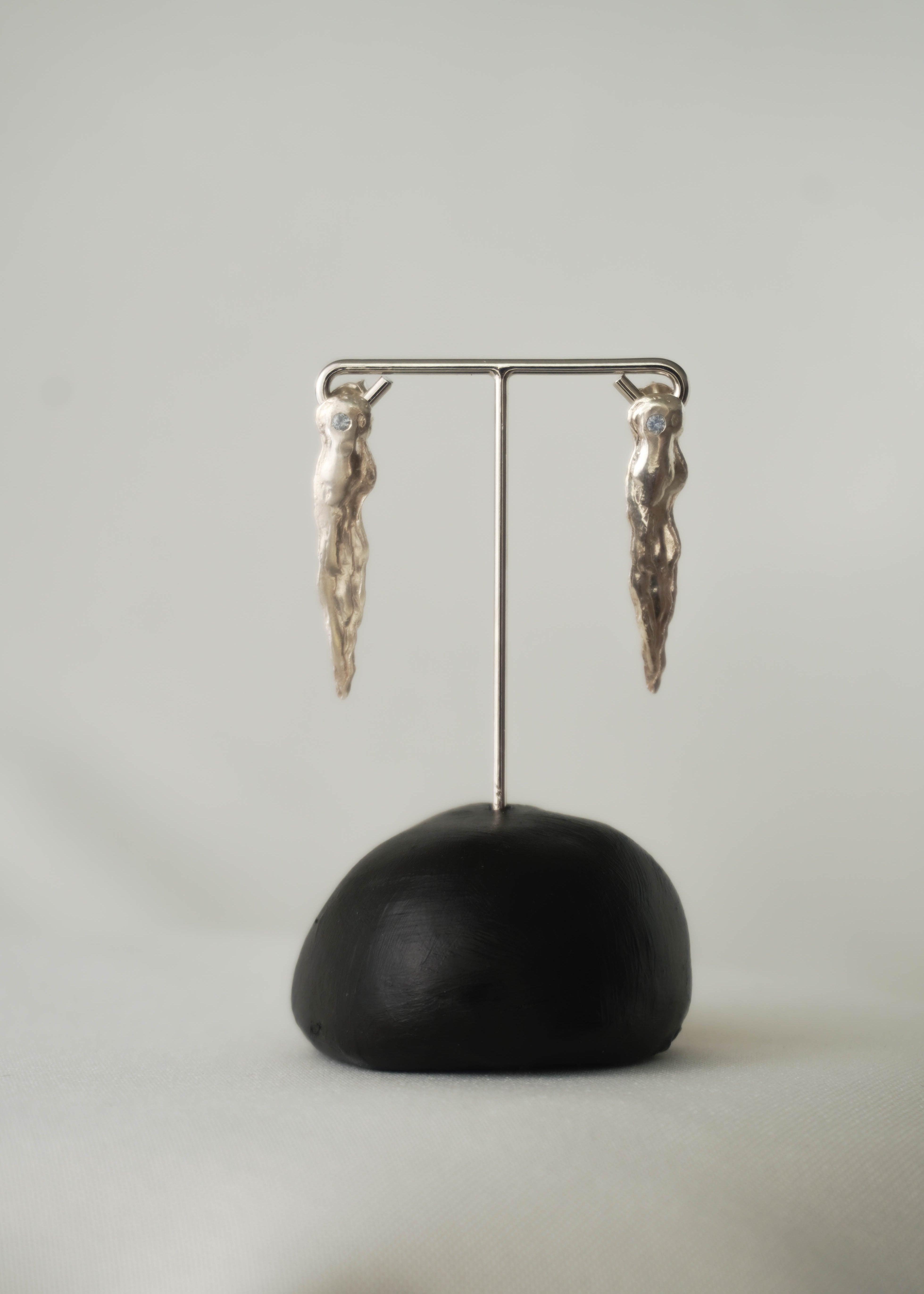 Comet earrings in silver – smelt