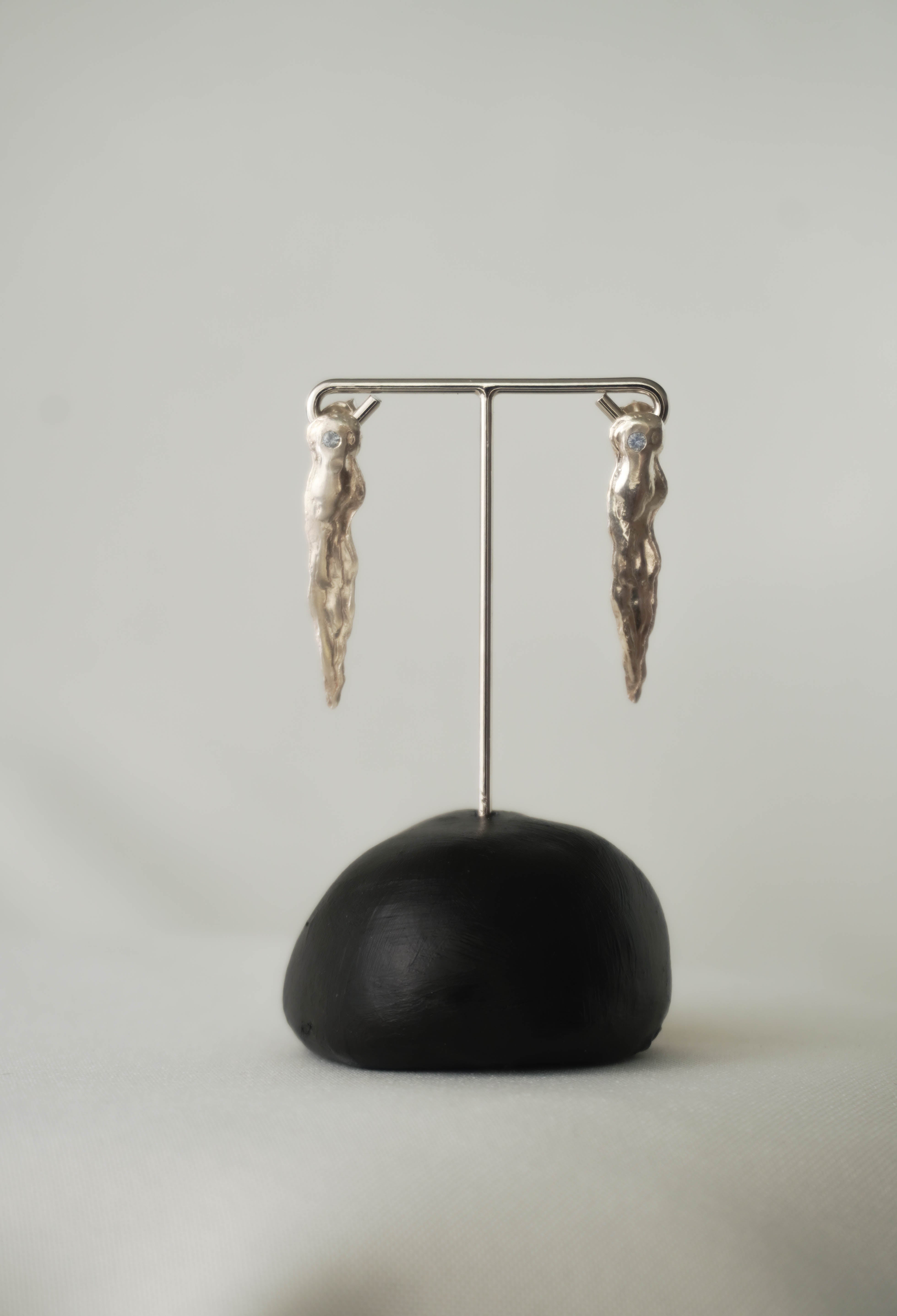Comet earrings in silver – smelt