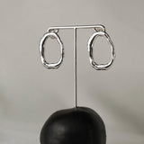 Ensō earrings in silver – smelt