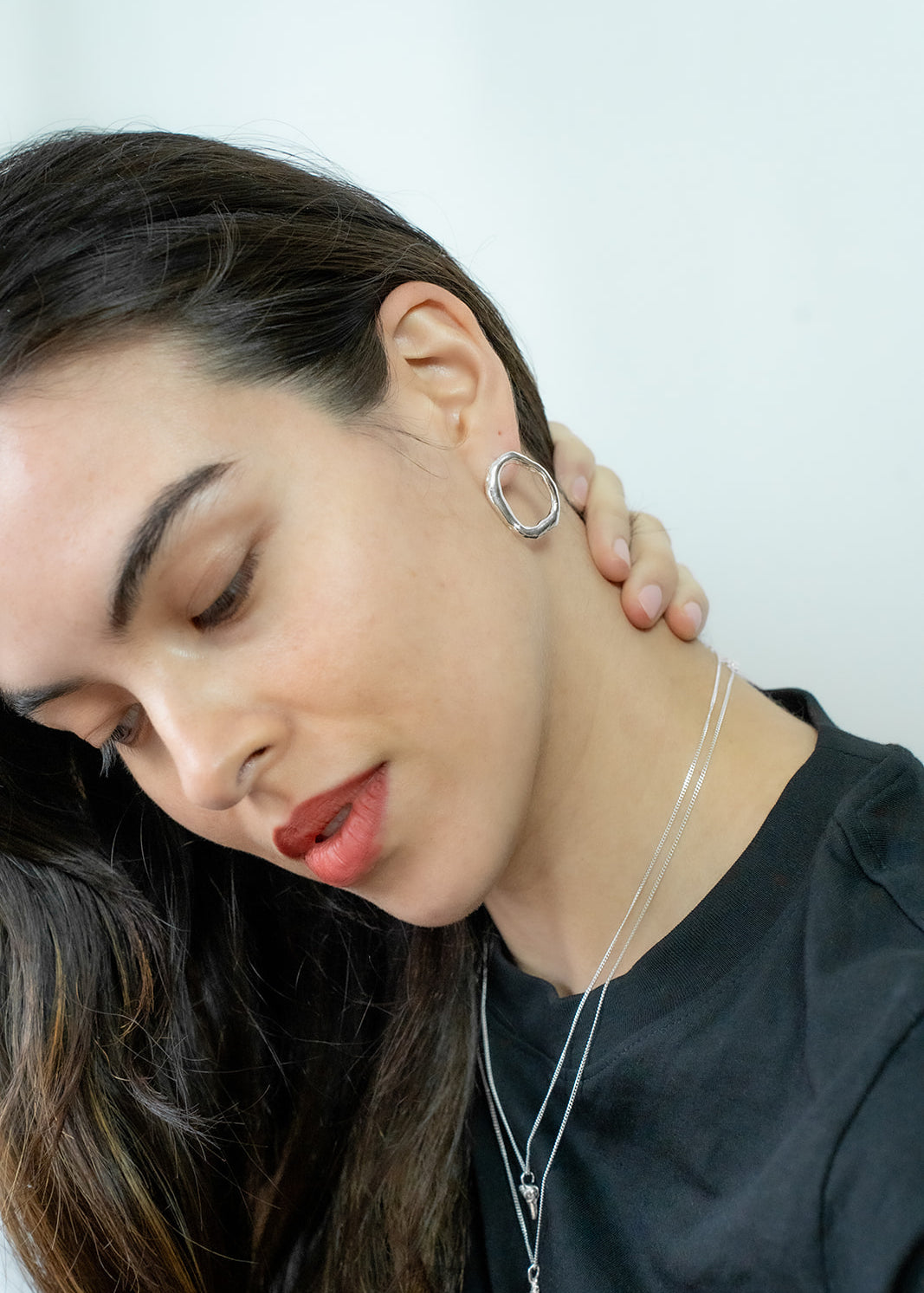 Ensō earrings in silver – smelt