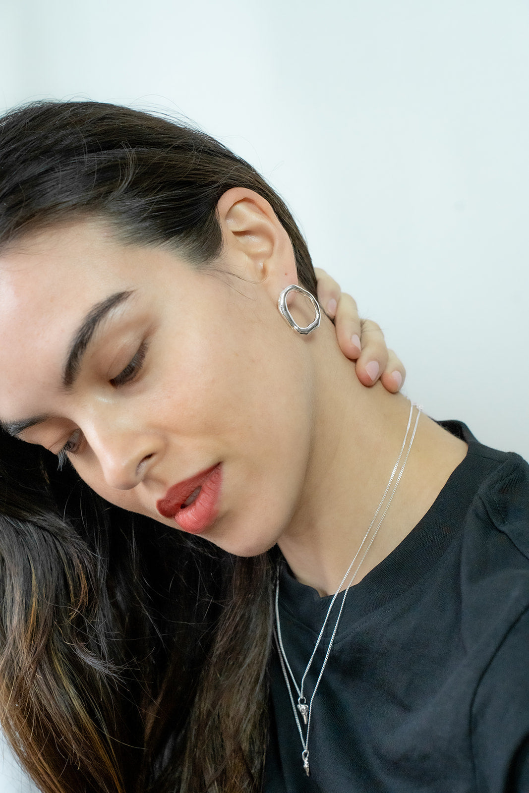 Ensō earrings in silver – smelt